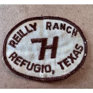Vintage Reilly Ranch Refugio Texas Embroidered Uniform Patch 4x3